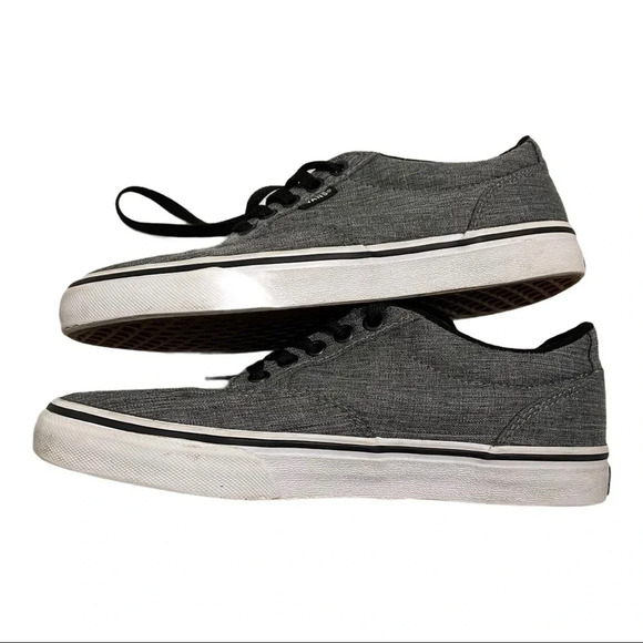 Vans Off The Wall Grey Herringbone Skate Shoe - Picture 7 of 10